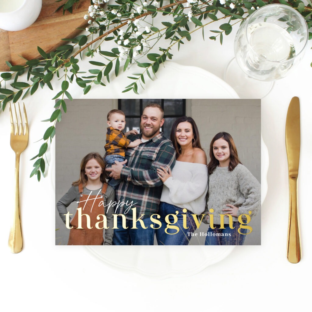 Elegant Thanksgiving Photo Cards
