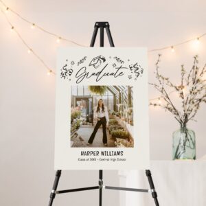 Artsy Doodle Graduation Party Welcome Sign