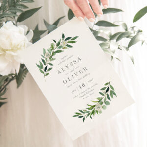 Romantic Greenery Wedding Invitations