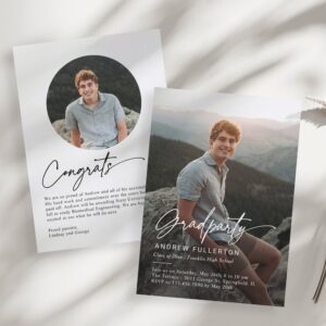 Smooth Note Graduation Announcement and Invitation