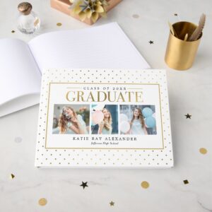 Stylish Tag Personalized Graduation Guestbook