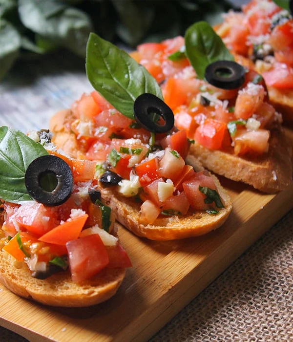 Easy Elegant Party Food - Bruschetta with Tomatoes