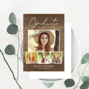 New Journey Rustic Graduation Announcement