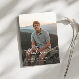 Smooth Note Graduation Thank You Cards
