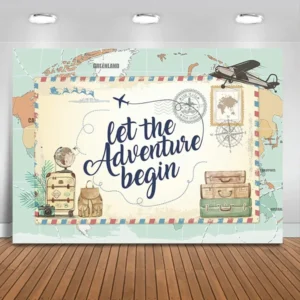 Travel Theme Party Backdrop