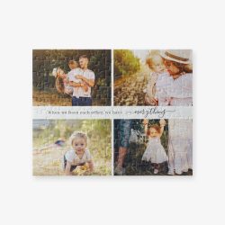 4 Photos Collage Gallery Family Photo Custom Puzzle Personalized Gift