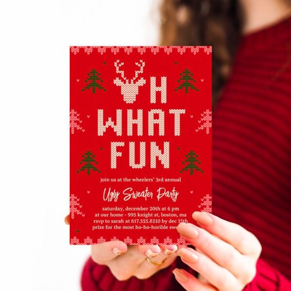 Christmas Party - Ugly Christmas Sweater Party Invitations