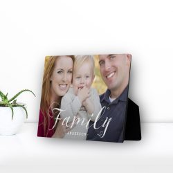 Classic Family Personalized Photo Desktop Plaque