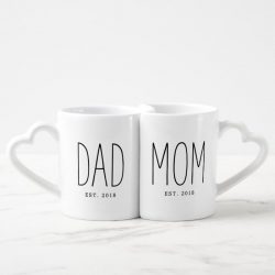 Dad and Mom Farmhouse Couple Mug Set