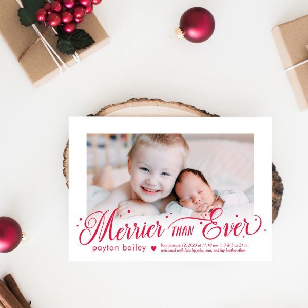 Holiday Cards - Merrier Than Ever Christmas Card