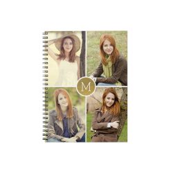 Shiny Monogram Photo Notebook Personalized Notebook Custom Planner